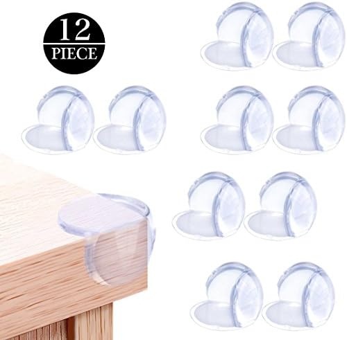 Safety Corner Protectors Guards,GSY Baby Safety Proofing Caring Corners 12 Pack Clear Soft Guards Toddler Safe Protector (12 pack)