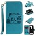 Produktbild Hülle für Asus ZenFone 2 Laser, Asus ZenFone 2 Laser ZE500KL Hülle / Handyhülle / Schutzhülle / Ledertasche / Tasche / Case / Cover / Flip Brieftasche, Anlike Geprägte Panda für Asus ZenFone 2 Laser ZE500KL (5.0 zoll) Bookstyle Kartenfach Standfunktion Handytasche mit Abnehmbar Handy Lanyard für [Asus ZenFone 2 Laser ZE500KL (5.0 zoll)] - blau