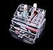 9milelake 3 Storage Clear Acrylic Transparent Make up Box Organiser Cosmetic Display Case - 8803-2