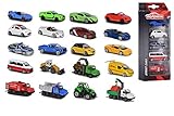Freilauf Majorette 212053166 5-Pieces-Set, Miniaturfahrzeuge, 5er-Set, 4 verschiedenen Ausführungen, Die-Cast, 7,5 cm