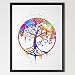 Dignovel Studios A4 Tree of Life watercolour Art Print Wall Art Poster Wedding Gift Nursery Nature Love Family Giclee Housewares Buddha Home Décor N346-Unframed