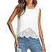 Produktbild Frauen Tank Bluse Chiffon Spitze Kurze Weste Top Sleeveless beiläufige Sommer Tops T-Shirt Camis Kleidung Geschenk Zum Muttertag