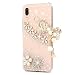 Produktbild P20 Lite Handyhülle Huawei P20 Lite Hülle Case Glitzer Strass Transparent Cover PC Hartcase Tasche Durchsichtige Schutzhülle Handytasche Skin Schale Bumper Handycover Luxus Prinzessin Stil-Troddel