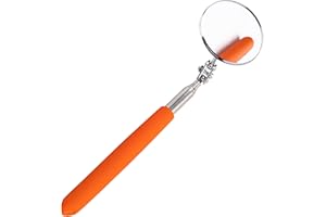 GYXCELC Mechanischer Autospiegel Inspektionsspiegel 72cm Teleskopspiegel teleskop Spiegel Werkzeug Spiegel Werkzeug Geocaching ausrüstung Reparatur Inspektionsspiegel Edelstahl Reflektorspiegel (Orange)