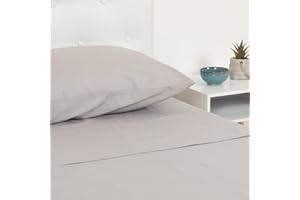 TRAMAS+ Completo Lenzuola Matrimoniale 160x200, 100% cotone, Biancheria da Letto, Lenzuola e 2 federa da letto, Certificata STANDARD 100 by OEKO-TEX - Grigio