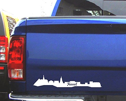Aufkleber Kassel Skyline Autoaufkleber in 8 Größen und 25 Farben (80×14,2cm schwarz) - 2