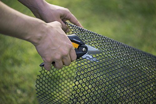 Fiskars Universal-Gartenschere, Länge 20,8 cm, Hochwertige Stahl-Klingen, Schwarz/Orange, SingleStep, SP28, 1000571 - 2