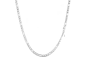 PROSTEEL Collier Chaîne Figaro en Acier Inoxydable/Plaqué Or pour Femme Homme, Chaîne Maille Alternée 3 en 1 de 4mm/6mm/9mm/13mm de Large, Longueur de 36cm/46/51/55/61/66/71/76cm