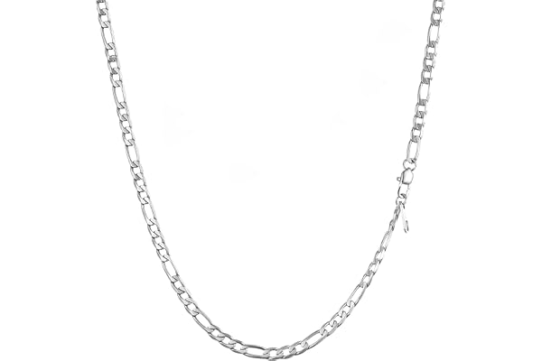 PROSTEEL Collier Chaîne Figaro en Acier Inoxydable/Plaqué Or pour Femme Homme, Chaîne Maillon Alternée 3 en 1 de 4mm/6mm/9mm/13mm de Large, Longueur de 36cm/46/51/55/61/66/71/76cm