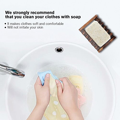 2Pcs Seifenschale Holz Dusche, Bambus Seifen Form Halter Bad Waschbecken Deck Seifenhalterung, Natürliche Seifenkiste Seifen Box Für Schwämme Scrubber Seife - 4