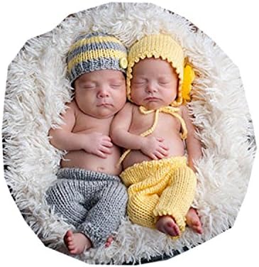 Baby Twins Boys Girls Photography Prop Crochet Knitted Hat Pants By Xselector