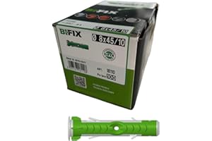 MULTISCREW 8 x 45mm (100pcs) BI-FIX Universal Expansion Wall Plug Bi-Component Nylon Powerful Plug with Intelligent 2-Component Technology for Fastenings in Concrete, Bricks, Stone, Gypsum Plasterboard