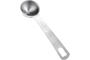 MOZEAT LENS Cucchiaino da caffè in acciaio inox, 10 ml, misurino con manico lungo, cucchiaio piccolo in metallo per misurare il set di caffè, spezie, fagioli