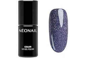NÉONAIL NEONAIL Smalto Semipermanente Unghie 7,2 ml Smalto Blu Hips of Rio Smalti Glitter Gel Per Unghie UV Led Nail Polish NEONAIL Colori Smalto Brillantini Unghie