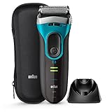 Braun Series 3 ProSkin 3080s Wet and Dry Electric Shaver for Men/Rechargeable Electric Razor - Blue
