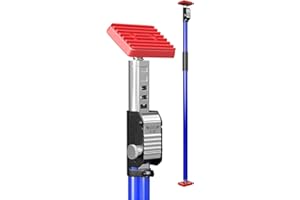 3-H Third Hand Telescopic Support Pole Heavy Duty, All-steel Support Rod for Cabinet Jacks Cargo Bars Drywall Support-165 lbs Capacity and Extends from 43 to 80 Inch, 1 Pack(Blue)