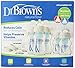 Dr. Brown's BPA Free Polypropylene Natural Flow Wide Neck Bottle Newborn Feeding Set