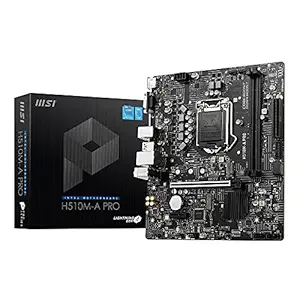 MSI H510M-A PRO Motherboard, Micro-ATX - Supports Intel Core 11th Gen Processors, LGA 1200-2 x DIMMs (3200MHz), 1 x PCIe 4.0 x16, 1 x M.2 Gen3, USB 3.2 Gen1, 1G LAN, HDMI 2.0b