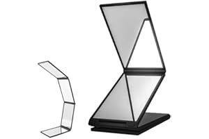 nanaxagly Miroir de Maquillage Pliable, Miroir à Quatre Voies, Miroir de Maquillage Portable de Bureau à 360 degrés pour la Coupe de Cheveux, Le coiffage, la beauté, l'entretien des véhicules. 1 pour