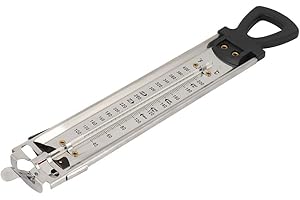 Thermomètre Alvinlite Double Échelle Suspendu pour Bonbons Friture Confiture Sucre Baies Alimentaire Cuisson