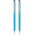 Legend|Tad Metal Ball Pen 2 In 1 Capacitive Stylus Pen (Skyblue) 2Pc Pen Set For Gift,Tablet