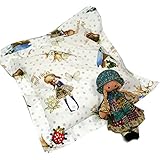 Kissenbezug mit Stehsaum, Kiss the Frog, feinfädige, hochwertige, bedruckte Baumwolle. ca. 40 x 40 plus 4 cm Stehsaum, Kissenhülle, Kinderkissen, Frosch, Prinzessin, Märchen