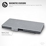 Xperia XZ Premium Tasche, Terrapin Leder Tasche Case Hülle im Bookstyle mit Standfunktion Kartenfächer für Sony Xperia XZ Premium Hülle Grau - 