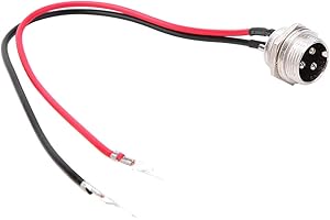 Weikeya Connettore per Porta di Ricarica a 3 Pin 2 Fili, 6 Connettori per Porta di Ricarica per Scooter Elettrico per Presa di Bicicletta Elettrica Caricabatteria Accessori per Moto