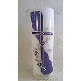 Konfirmationskerze K-92l in vers. Farben inkl. Namen und Datum - auch zur Kommunion