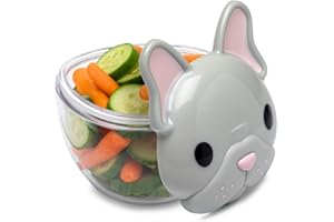 MELII tupper plástico para snack o merienda de bebés y niños. Recipìente comida bebe hermético de plástico libre de BPA, 7.75 x 10 x 8 cm, Capacidad: 232 ml - Bulldog