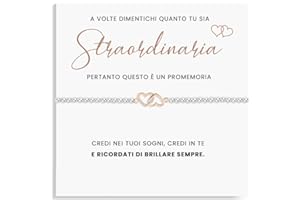 SOFIA FERRER Regalo Amica Speciale Originale, Bracciale Acciaio Donna con Dedica Emozionante, Regali Mamma, Zia, Regalo per Amica, Braccialetto Amicizia, Natale