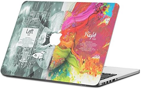 Herngee Scientific Brain and Art Brain, Left Right Brains Decal Vinyl Skin Sticker for Apple Macbook Pro with Retina Display 13.3 Inch