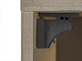 MYTK 16+3 Pack Magic Lock, magnetisches Schrankschloss als Kindersicherung, Montage ohne Bohren und Schrauben (16 Schlösser mit 3 Schlüssel Schwarz) - 5