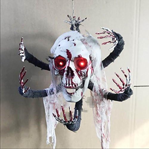 Haunted House Decoration Horror Ornaments Secret Room Escape Layout Props Halloween Voice Sensor Skull Ghost Claws Hanging Ghosts