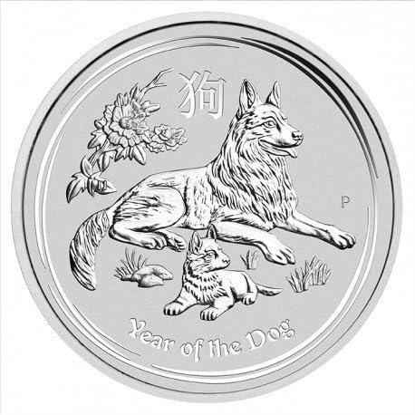 2018 Australian Lunar Dog 2oz Silver Coin