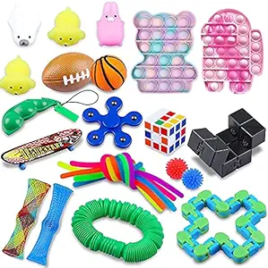 Delite Fidget Toys Set Pack for Kids Adults Stress Relief Anti Anxiety Relax Tools Bundles Gift Present Classroom