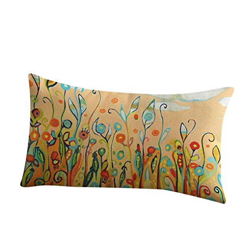 Funda de flores y pájaros,Subfamily® Impresión de aves Sofá cama Decoración del hogar Festival Funda de almohada Fundas de colchón (D)