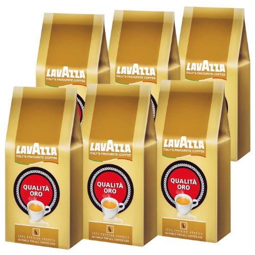 Lavazza Qualità Oro, Café en Grano, pack de 6, 6 x 1000g