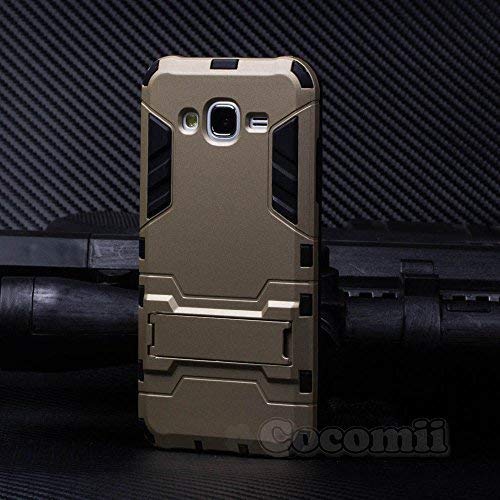 Cocomii Iron Man Armor Galaxy J7 Funda [Robusto] Superior Táctico Sujeción Soporte Antichoque Caja [Militar Defensor] Cuerpo Completo Sólido Case Carcasa for Samsung Galaxy J7 (I.Gold)