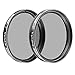 Produktbild Neewer 2 Zoll Variable Polarisationsfilter Optisches Glas für Teleskope und Okulare, um die Ansicht zu verkleinern, Kontrast erhöhen, Blendung reduzieren und Detail vergrößern (2 Stück)