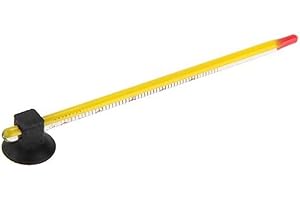 Topker Aquarium Thermomètre Submersible en Verre avec Aspiration 14cm