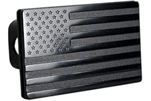 Hopbucan Amerikanische Flagge Kupplung Abdeckung - Metall USA Flagge AnhäNger Kupplung Abdeckung - Patriotische Flagge Stecker Kupplung Abdeckung (Passend für 2 EmpfäNger)
