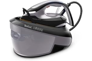 Tefal, Express Vision, Steam Generator Iron, 1.8L water tank, 7 Bar, 130 g/min continuous steam & 500 g/min steam boost, 2 min heat-up, Black and Grey, SV8153G0