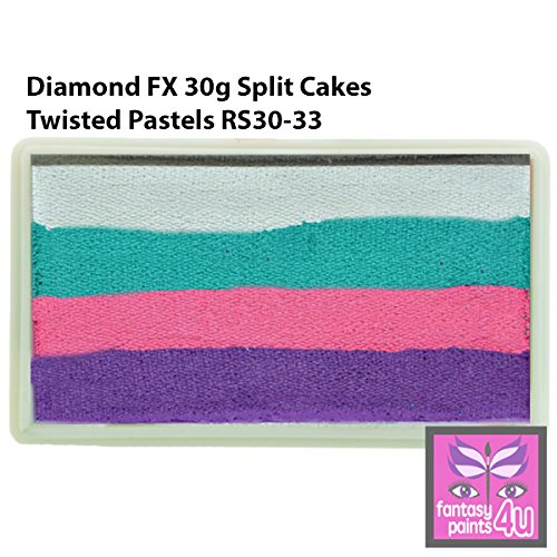 Diamond FX 30g Split Cake / One Stroke Face Paint ~ Twisted Pastels (RS30-33)