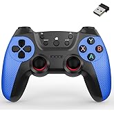 Coverzone 2.4G Kablosuz Gamepad PC Uyumlu Pilli Joystick Wireless Oyun Kolu Kişiselleştirilmiş D&uuml;ğme, Hassas Trigger Kaymaz T