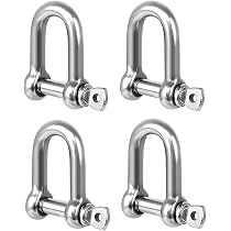 Anneau En D En Acier Inoxydable 304 - Fileté M14 (1,4 Cm) - Pour Gréement, Remorquage, Récupération - Haute Résistance