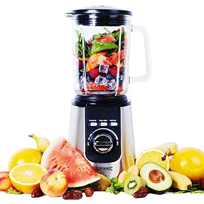 Duronic BL1200 SS Inox – Mixeur blender de 1,8 litre, moteur de 1200w avec deux vitesses, fonction auto nettoyage et pulse