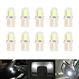 Tinksky 10 Piezas Bombillas LED Luz T10 para Coche Lámpara 5W 12V (Luz Blanca)