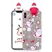 Produktbild iPhone X Hülle , Tasche TPU Silikon Case für iPhone 10 Slim Fit Schutzhülle Tasche Ultradünnen Flexibel Weich hülle Skin Schutz Schale Protective Cove für Apple iPhone X / Ten / 10 (5.8 zoll) Schutzhülle in Weihnachten - Herz und Stern