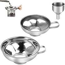 Edelstahl Trichter - Extra Weite Öffnung | Perfekt Für Marmelade, Öl & Trockenzutaten | Rostfrei & Einfach Zu Reinigen